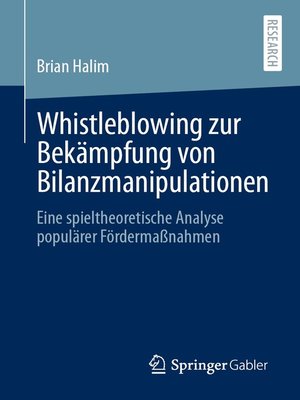 cover image of Whistleblowing zur Bekämpfung von Bilanzmanipulationen